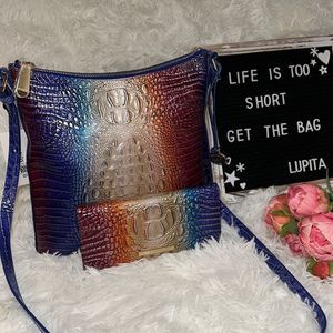 Brahmin summerlight ombre Katie crossbody and Ady wallet set
